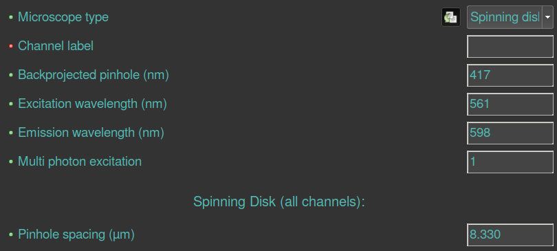 SpinningDiskParameters